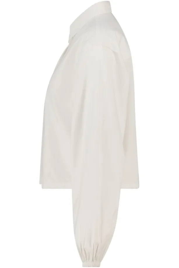 Blouse Bibi linnen blouse met trekkoord en elastische cuffs