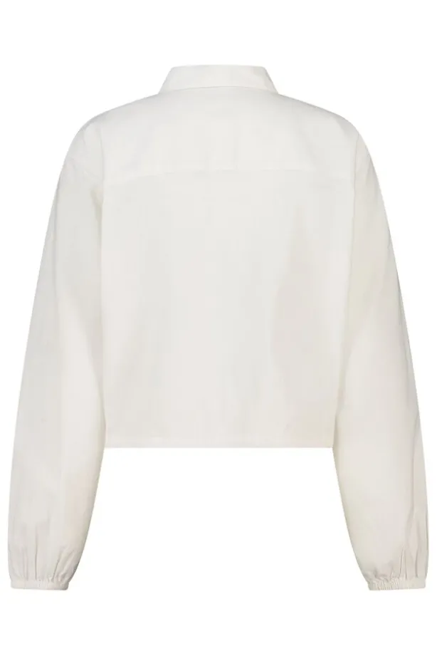 Blouse Bibi linnen blouse met trekkoord en elastische cuffs