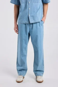 Broek Peter relaxed fit broek met elastische tailleband en trekkoord