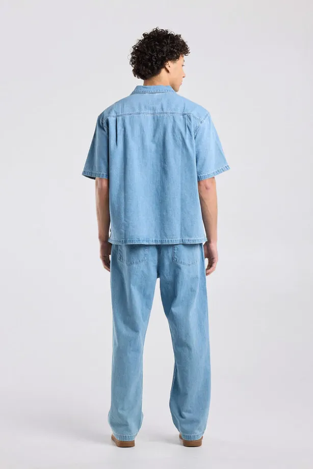 Broek Peter relaxed fit broek met elastische tailleband en trekkoord