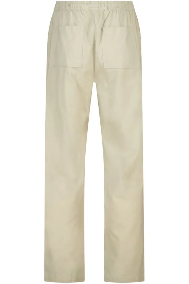 Broek Phillon straight fit linnen broek met elastische tailleband