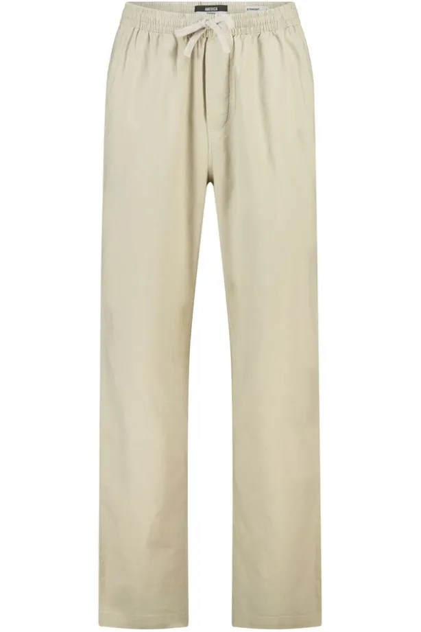 Broek Phillon straight fit linnen broek met elastische tailleband