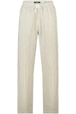 Broek Phillon straight fit linnen broek met elastische tailleband