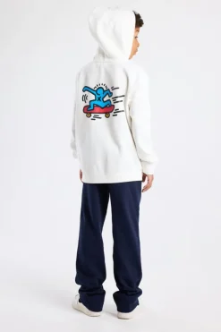 Caiden JR straight joggingspant Joggingspant met badge en trekkoord