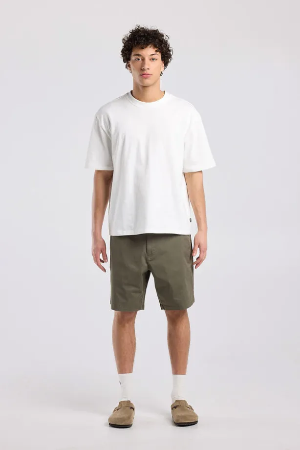Chino short Niels regular fit met paspelzakken achter