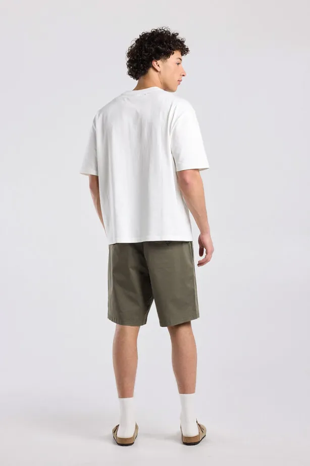 Chino short Niels regular fit met paspelzakken achter