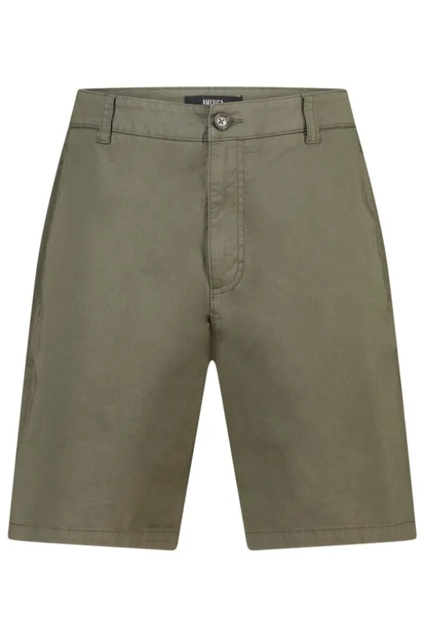 Chino short Niels regular fit met paspelzakken achter