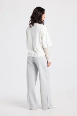 Cleo joggingbroek joggingbroek met kanten tape op de zijnaad