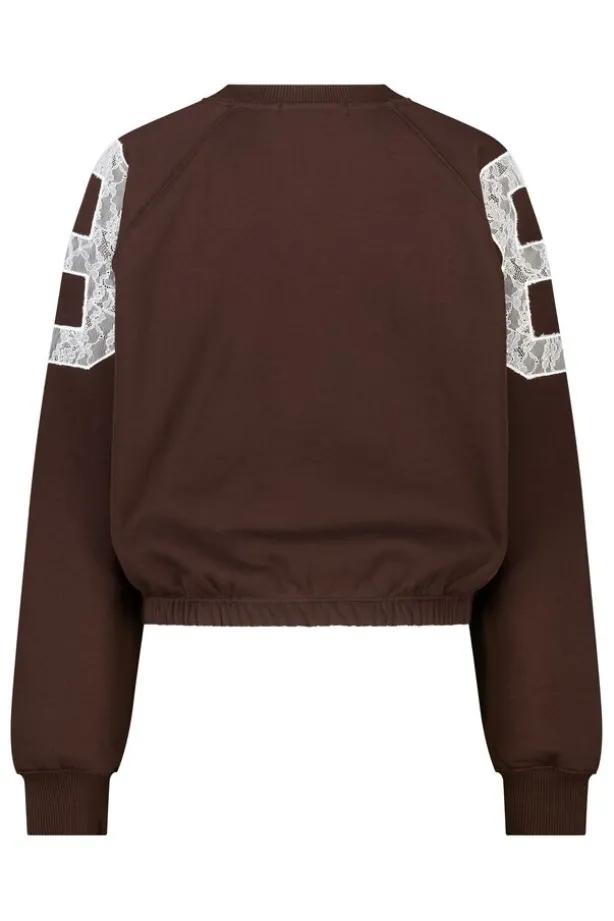 Crewneck sweater Sanny oversized crewneck met elastische zoom