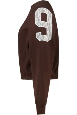 Crewneck sweater Sanny oversized crewneck met elastische zoom