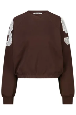 Crewneck sweater Sanny oversized crewneck met elastische zoom