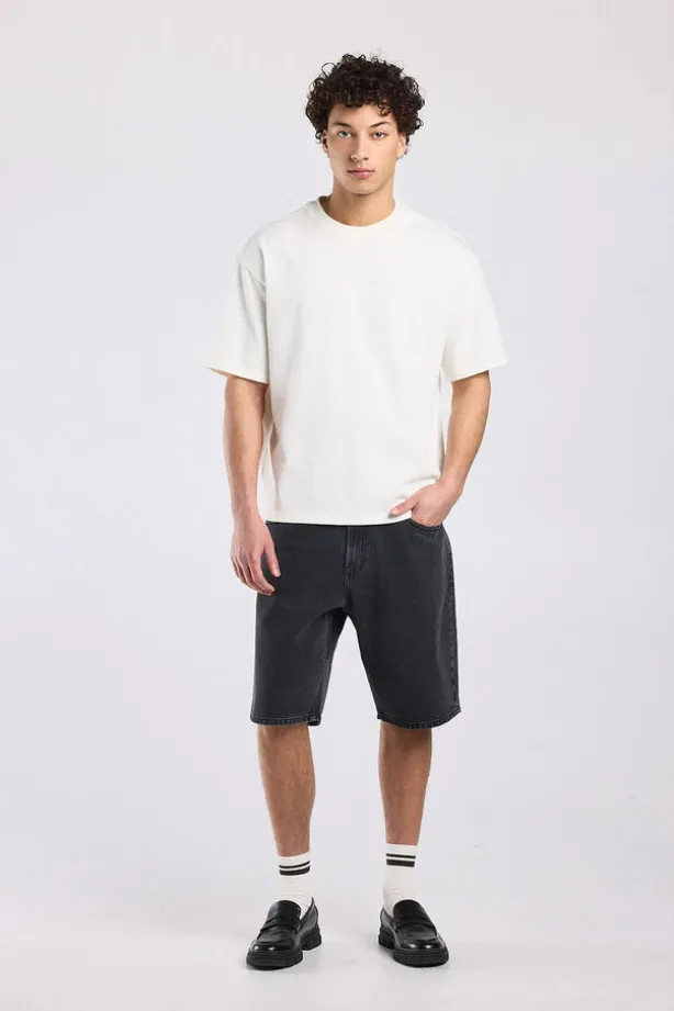 Denim short Nate relaxed fit met 5-pocket design