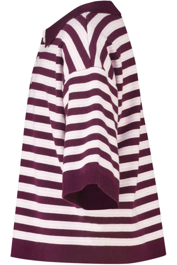 Gebreide polo Kirsten Jr gebreide polo met gestreept design