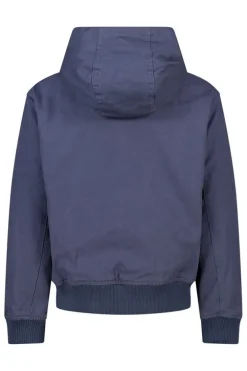 Hooded Bomber Judd JR canvas bomber met capuchon en borstembroidery