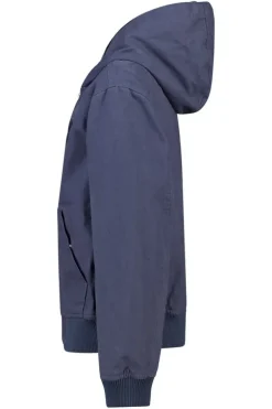 Hooded Bomber Judd JR canvas bomber met capuchon en borstembroidery