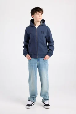 Hooded Bomber Judd JR canvas bomber met capuchon en borstembroidery