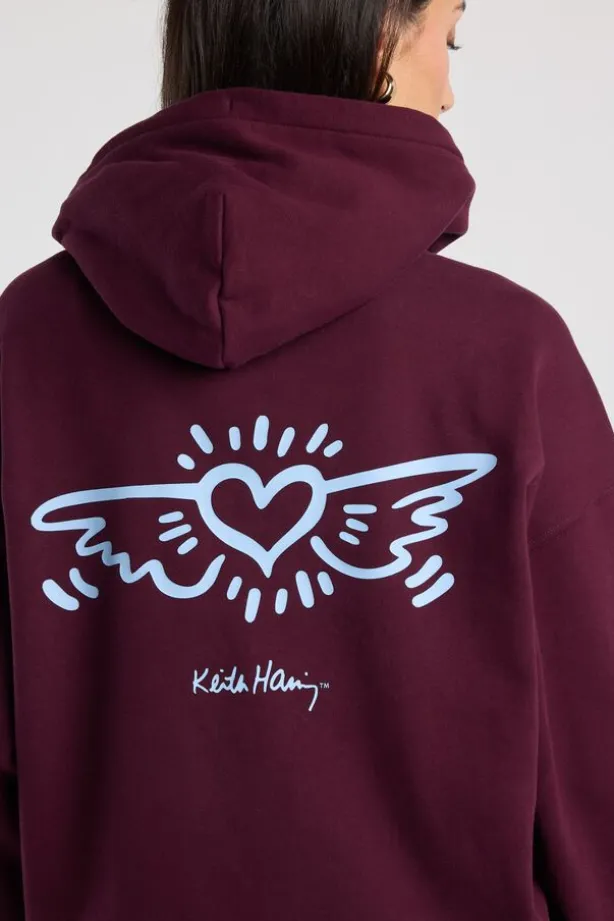 Hoodie Sabeau Hoodie met Keith Haring print