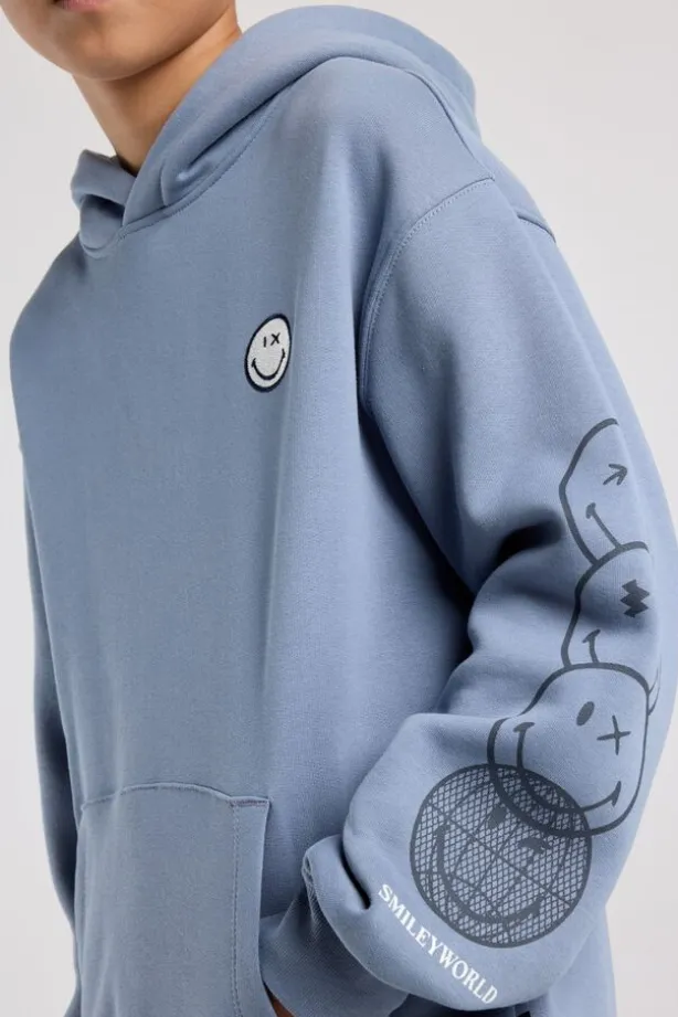 Hoodie Scout Jr relaxed fit Smileyworld™ hoodie met borduring