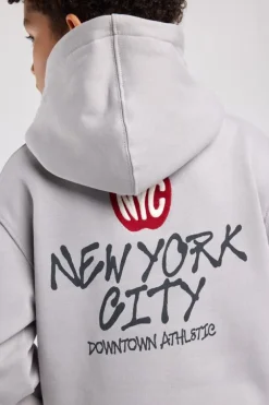 Hoodie Sebas jr regular fit hoodie met borduring en rugprint