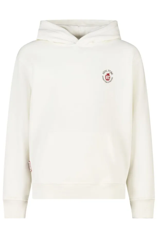 Hoodie Sebas jr regular fit hoodie met borduring en rugprint