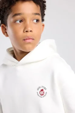 Hoodie Sebas jr regular fit hoodie met borduring en rugprint