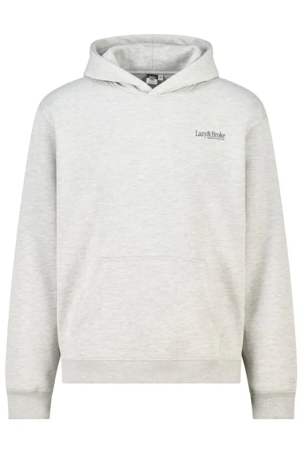 Hoodie Stenrelaxed fit hoodie van Lazy & Broke