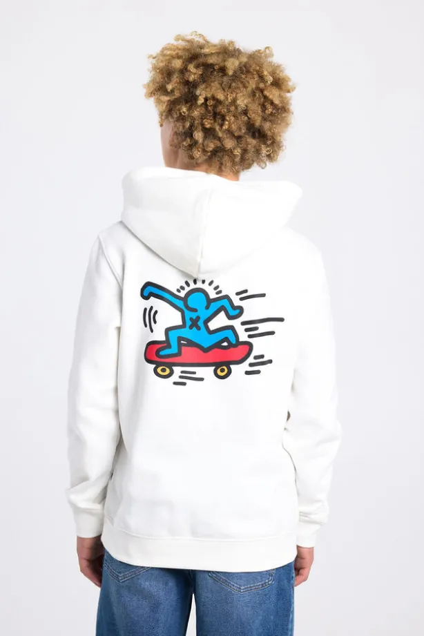 Hoodie Storm JR Hoodie met keith haring borduursel voor en achter
