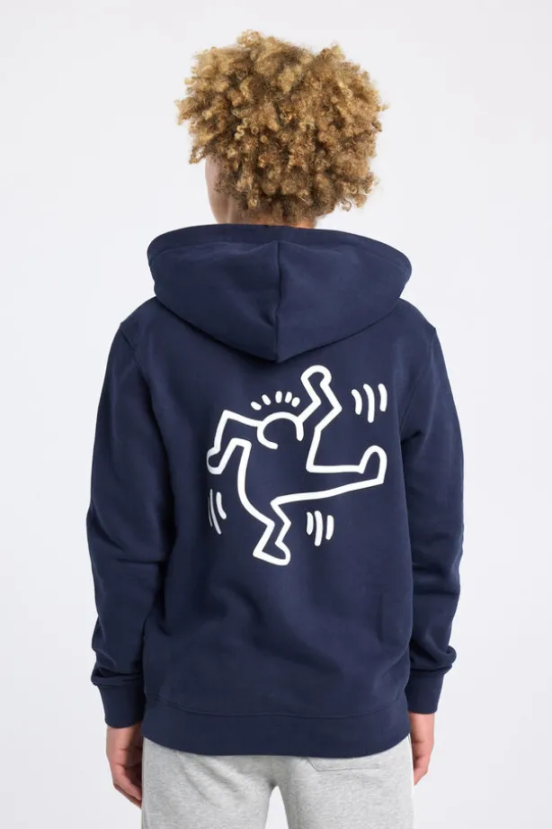 Hoodie Storm JR Hoodie met keith haring borduursel voor en achter