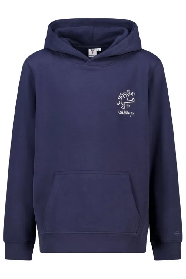 Hoodie Storm JR Hoodie met keith haring borduursel voor en achter
