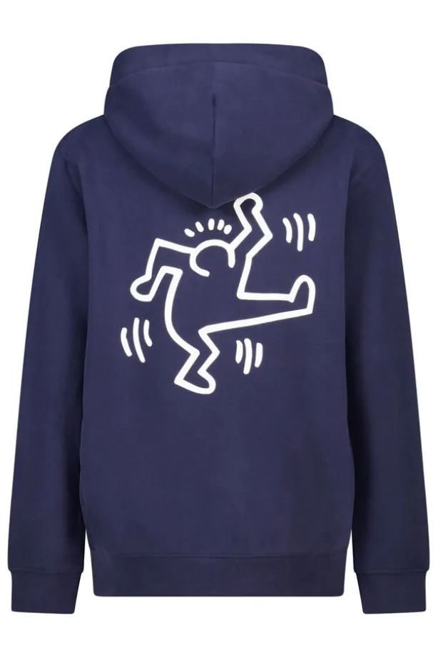 Hoodie Storm JR Hoodie met keith haring borduursel voor en achter