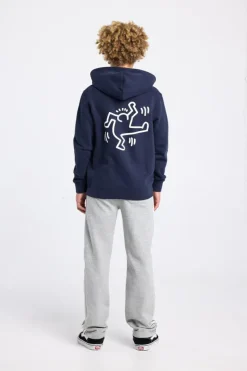 Hoodie Storm JR Hoodie met keith haring borduursel voor en achter