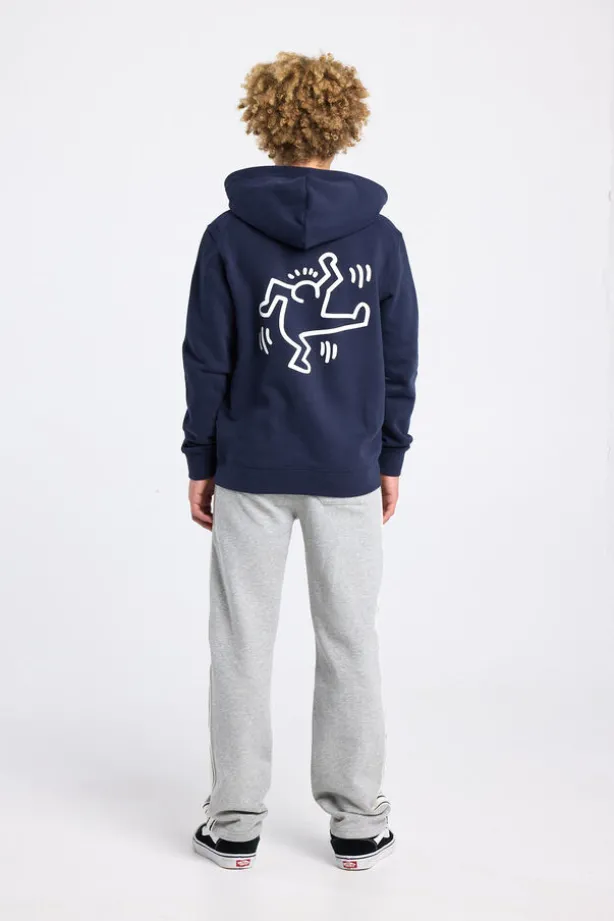 Hoodie Storm JR Hoodie met keith haring borduursel voor en achter