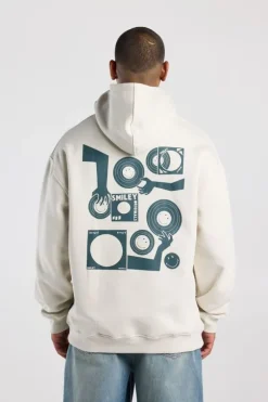 Hoodie Stuss relaxed fit hoodie met Smiley ™ artwork