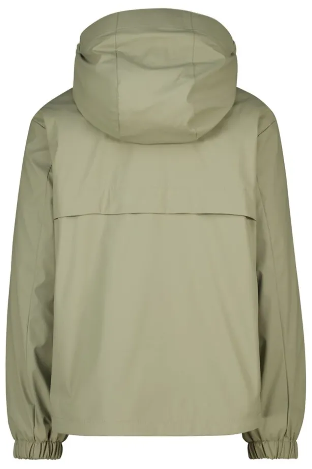 Jael JR raincoat korte regenjas met teddycapuchon en drukknoopsluiting
