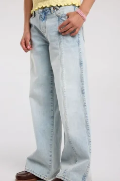 Jeans Carolina Jr wide leg jeans met side plecket