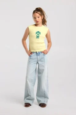 Jeans Carolina Jr wide leg jeans met side plecket