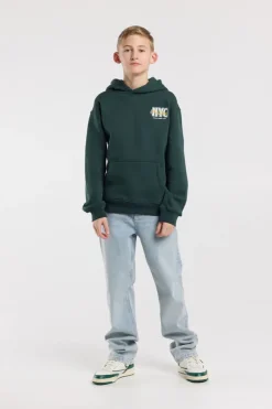 Jeans Dexter Jr straight fit jeans met rits en elastische tailleband