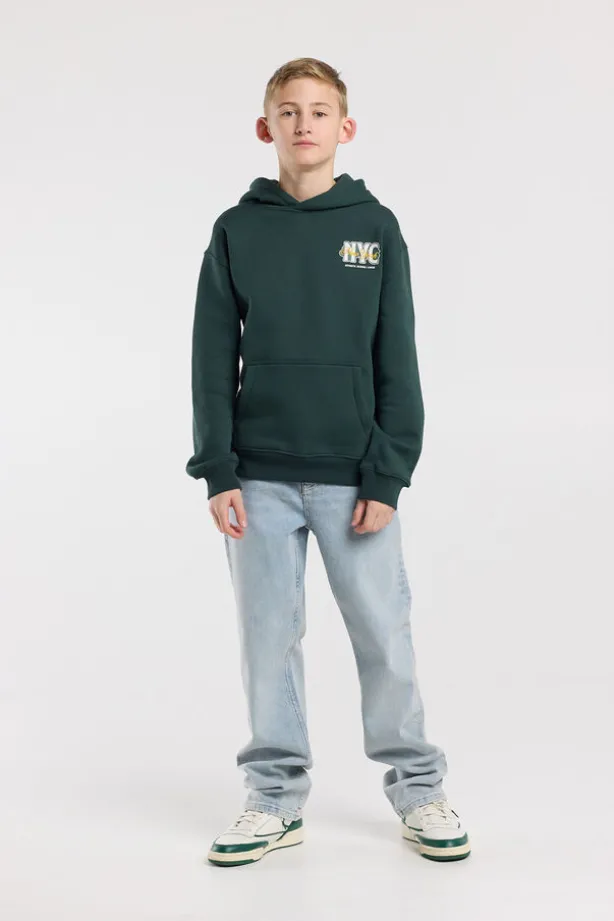 Jeans Dexter Jr straight fit jeans met rits en elastische tailleband