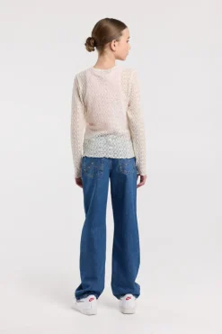 Jeans Michigan Jr loose fit jeans met studs op zakken en zijnaden