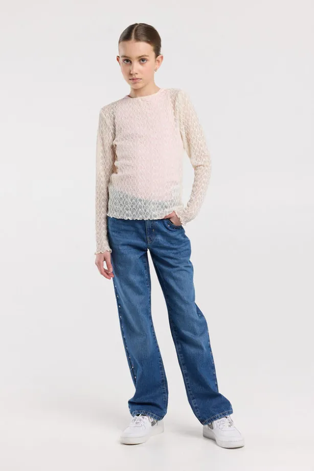 Jeans Michigan Jr loose fit jeans met studs op zakken en zijnaden