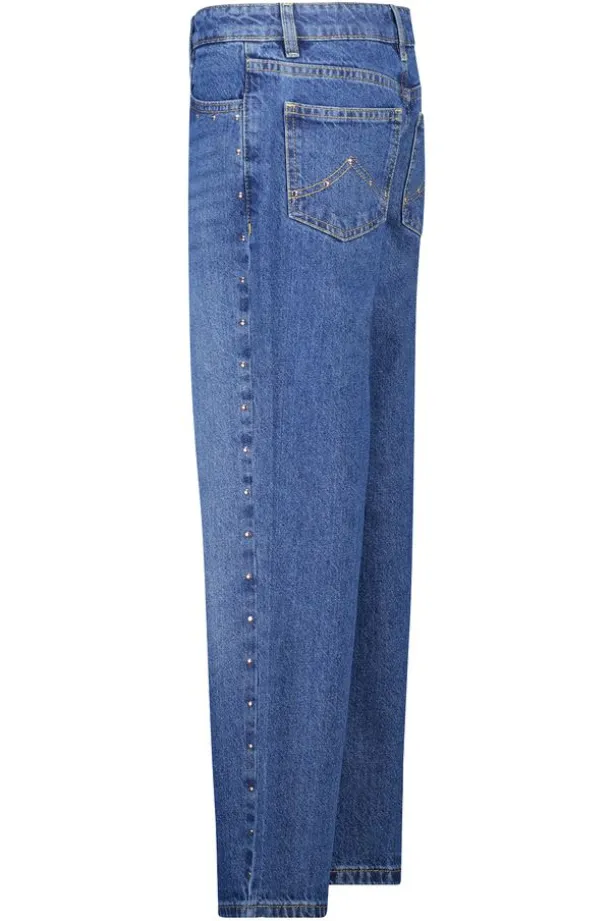 Jeans Michigan Jr loose fit jeans met studs op zakken en zijnaden