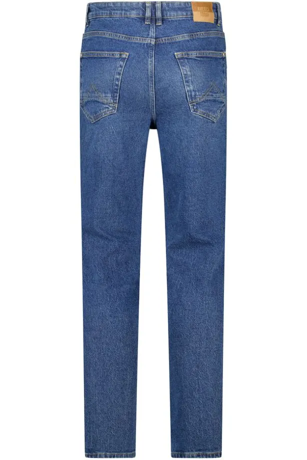 Jeans Neil slim fit jeans met button fly en zwarte wassing