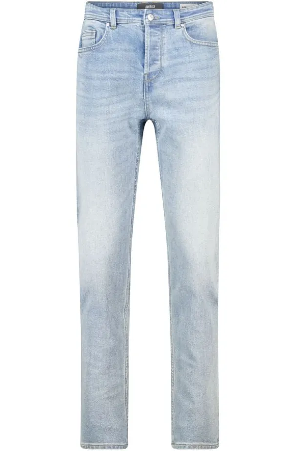 Jeans Neil slim fit jeans met knoopsluiting en stretchcomfort