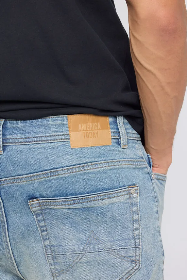 Jeans Neil slim fit jeans met knoopsluiting en stretchcomfort