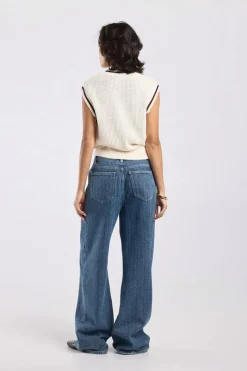 Jeans Tempe medium waist jeans met wide fit