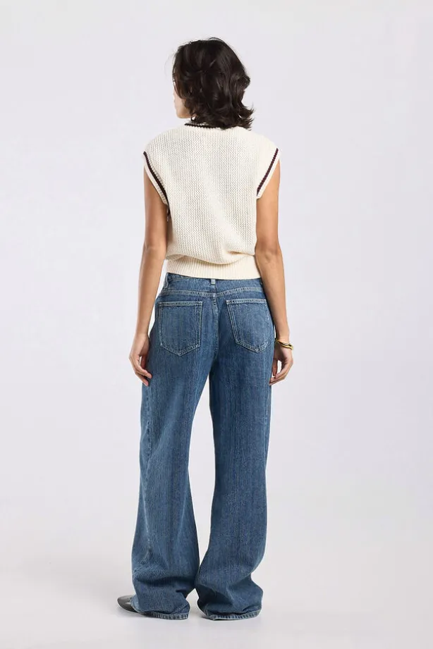 Jeans Tempe medium waist jeans met wide fit