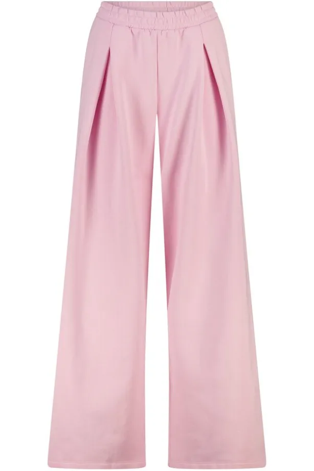 Joggingbroek Carrie wide leg joggingbroek met plooien en tailleband
