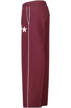 Joggingbroek Cassia Jr wide leg joggingbroek met bordeaux piping
