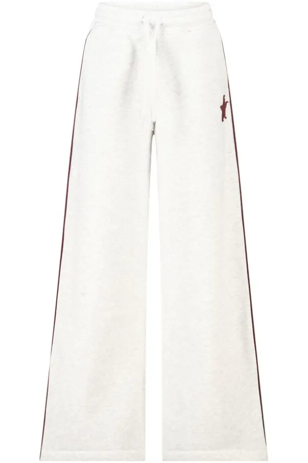 Joggingbroek Cassia Jr wide leg joggingbroek met bordeaux piping