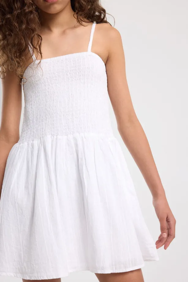 Jurk Dorian Jr lichte linnen jurk met smock top